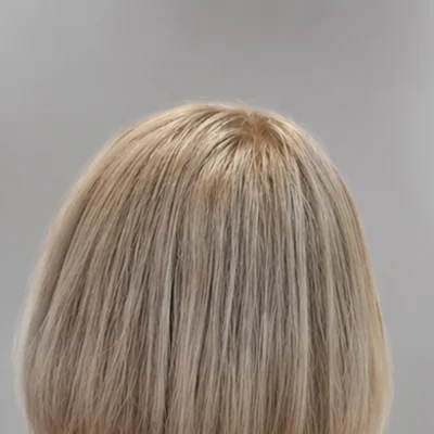 Polished blonde bob with a sharp finish